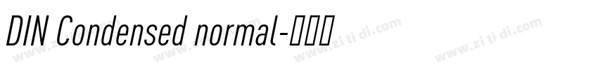 DIN Condensed normal字体转换